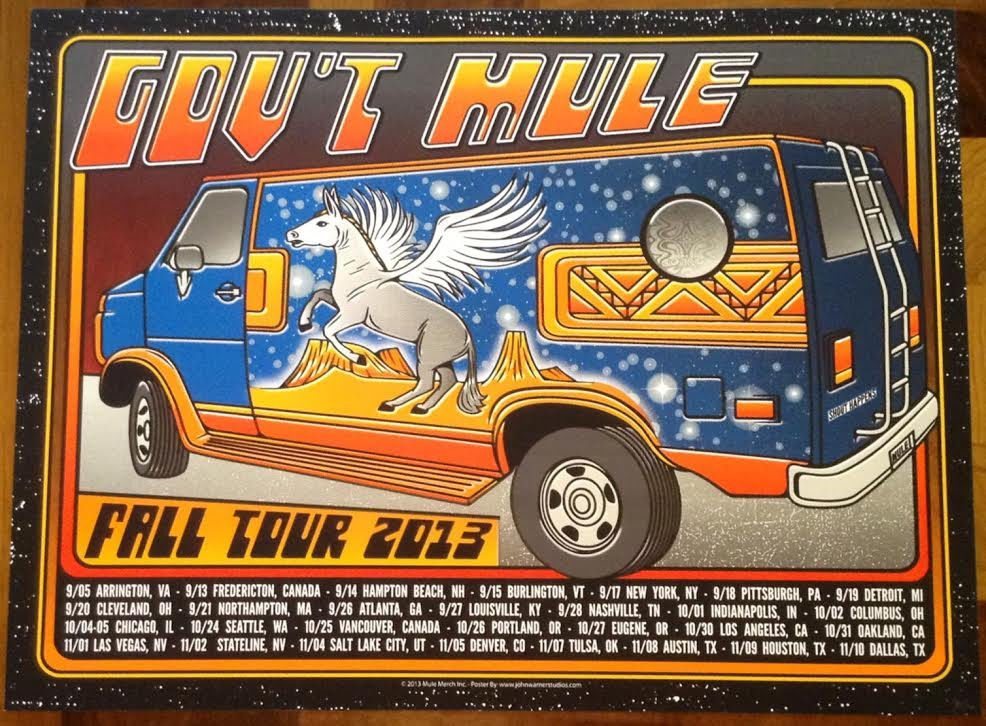 Govt Mule 2013 Fall Tour poster