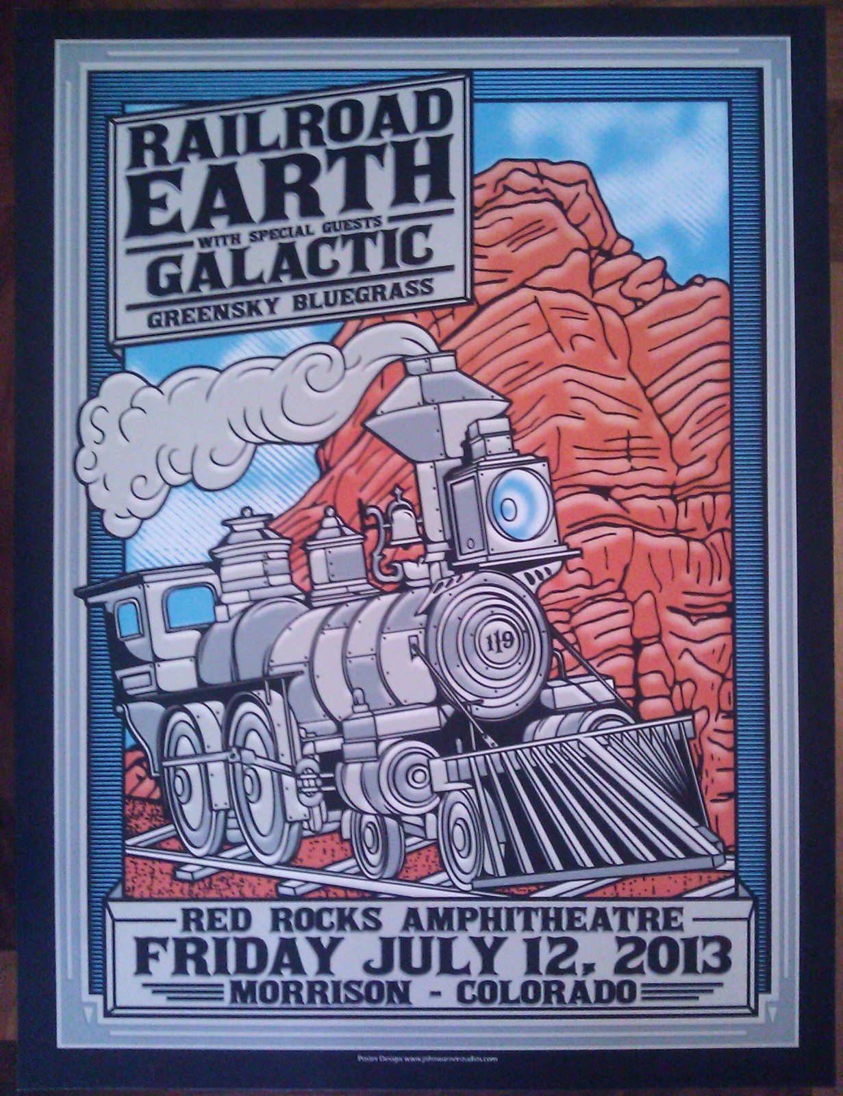 Railroad Earth - Red Rocks 2013 Poster