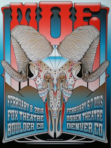 moe. Boulder and Denver Colorado 2015 poster