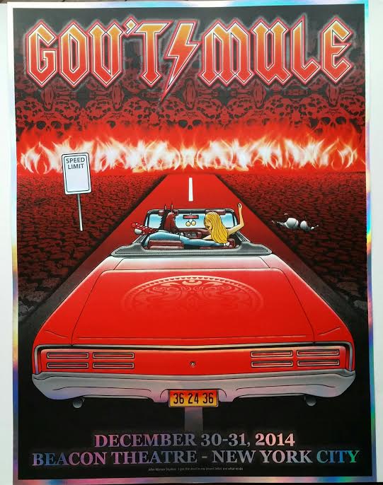 Gov't Mule 2014 New Years Eve NYC Poster - FOIL