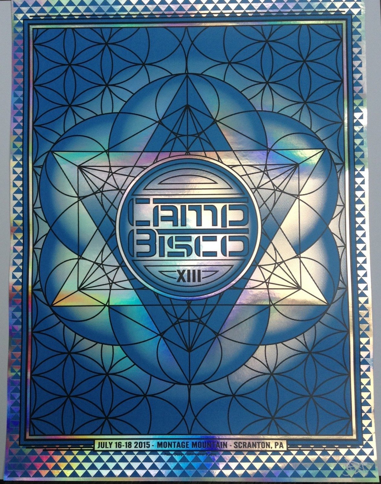 Camp Bisco 2015 poster - foil - John Warner Studios, image size:1261x1600