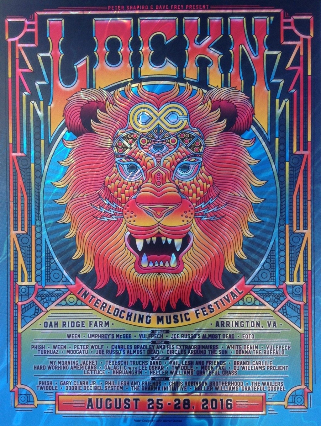 2016 Lockn Festival poster - FOIL - John Warner Studios